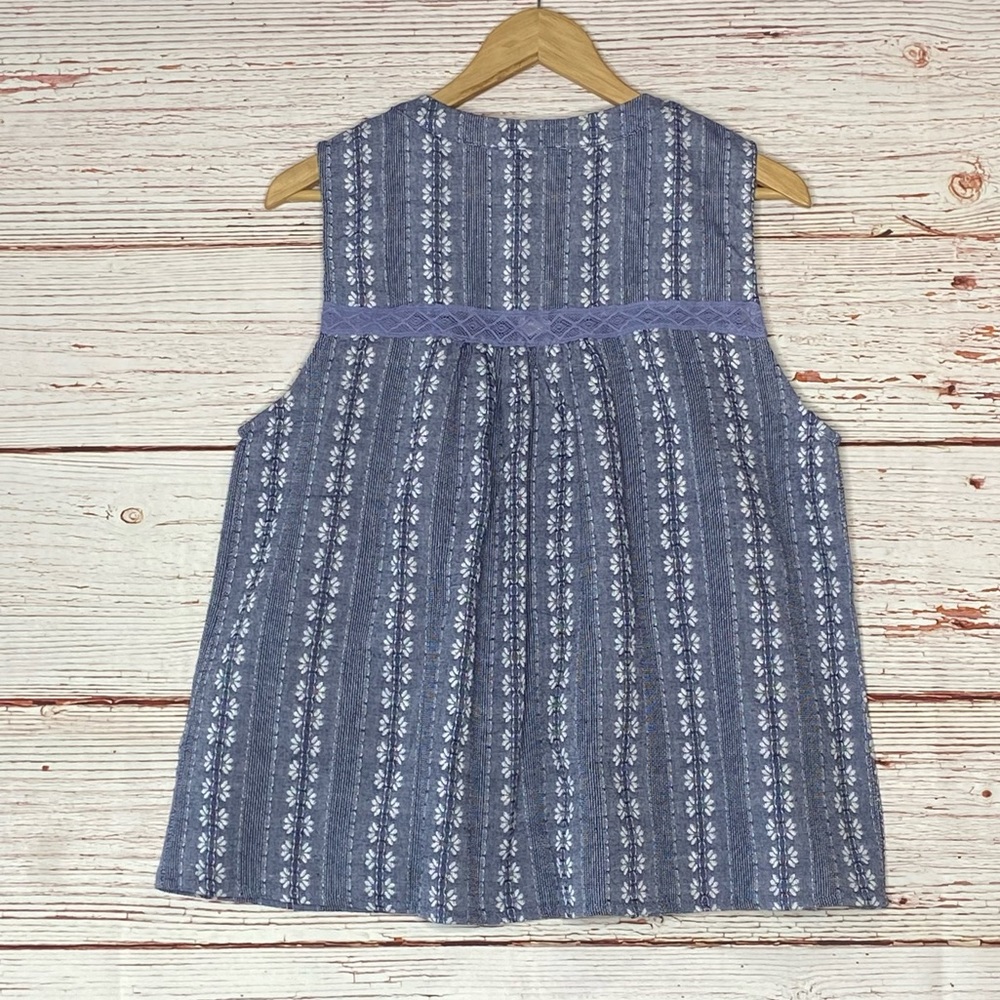 NWT Emmie Rose Chambray Sleeveless Top Sz L - Picture 12 of 15